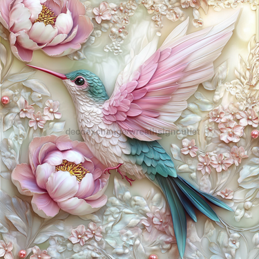 Hummingbird Sign, DCO-13219, Sign For Wreath, 10x10